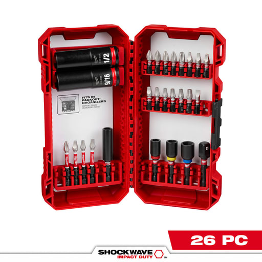 Milwaukee Tool - Milwaukee 48-32-4408 SHOCKWAVE™ 26-Piece Drive and Fasten Set
