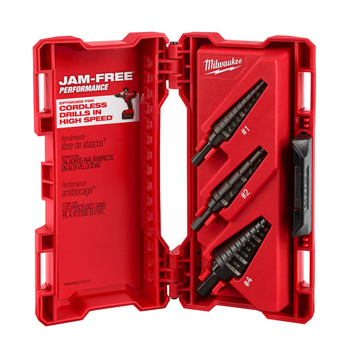 Milwaukee Tool - Milwaukee 48-89-9221 3pc Step Drill Bit Set (#1, #2, & #4)