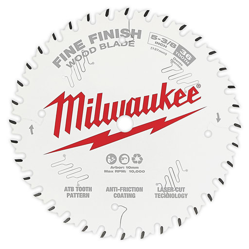 Milwaukee Tool - Milwaukee 48-40-0524 5-3/8" 36T Fine Finish Circular Saw Blade