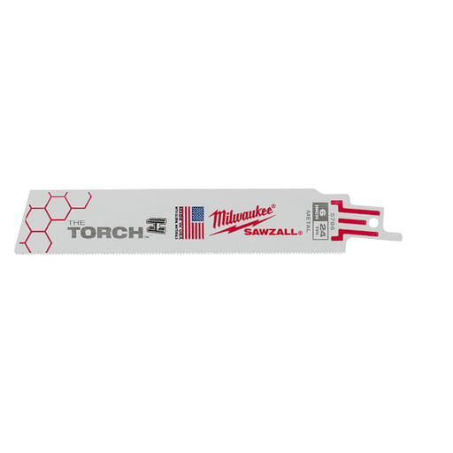 Milwaukee Tool - Milwaukee 48-00-5786 6" x 1/2" Shank x 24TPI The Torch SAWZALL® Blade, Metal Cutting (5/Pack)