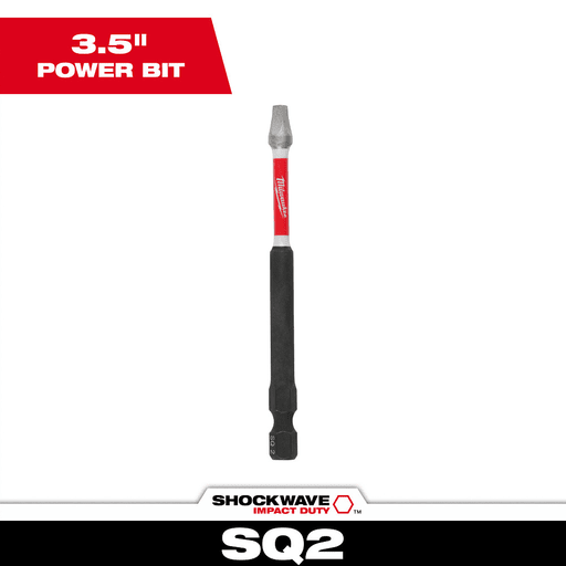 Milwaukee Tool - Milwaukee 48-32-4572 SHOCKWAVE™ 3-1/2" Power Insert Bit, Square Recess #2
