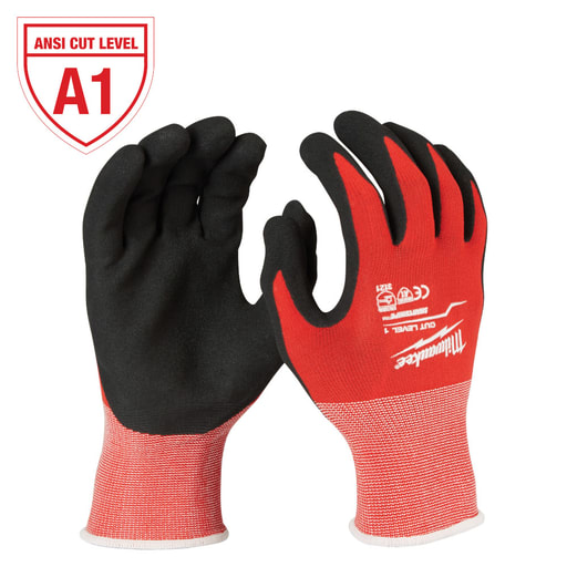 Milwaukee Tool - Milwaukee 48-22-8901 Cut Resistant Nitrile Dipped Gloves, ANSI Cut Level 1 - Medium (1pr)