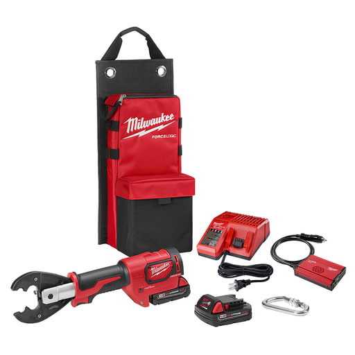 Milwaukee Tool - Milwaukee 2678-22BG M18™ Force Logic™ 6T Utility Crimping Kit with D3 Grooves and Fixed BG Die
