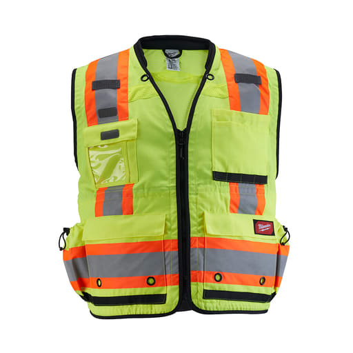 Milwaukee Tool - Milwaukee 48-73-5163 Class 2 Surveyor's High Visibility Yellow Safety Vest - 2XL/3XL