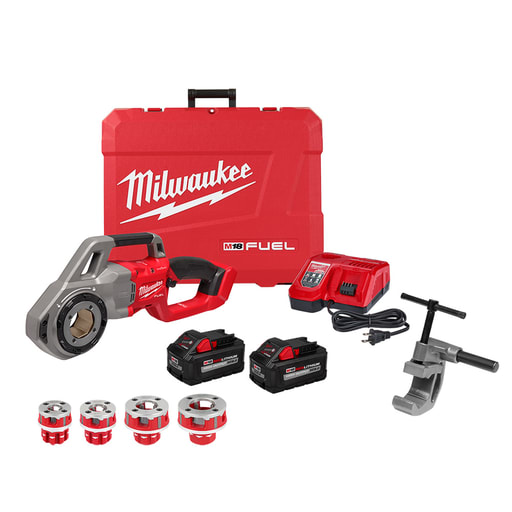 Milwaukee Tool - Milwaukee 2870-22 M18™ FUEL™ Compact Pipe Threader w/ ONE-KEY™ w/ 1/2" - 1-1/4" Compact NPT Forged Aluminum Die Heads