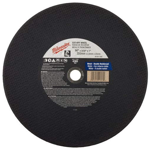 Milwaukee Tool - Milwaukee 49-94-1405 14" x 3/32" x 1" Cut-Off Wheel (Type 1)