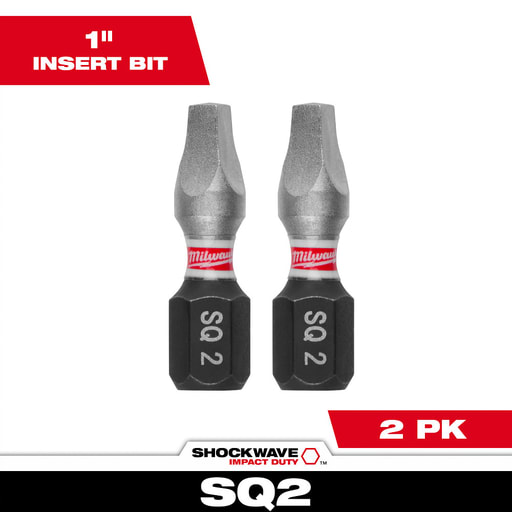 Milwaukee Tool - Milwaukee 48-32-4422 SHOCKWAVE™ Impact Square Recess #2 Insert Bits