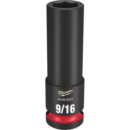 Milwaukee Tool - Milwaukee 49-66-6223 SHOCKWAVE™ Impact Duty™ 9/16" Deep 6-Point Socket, 1/2" Drive
