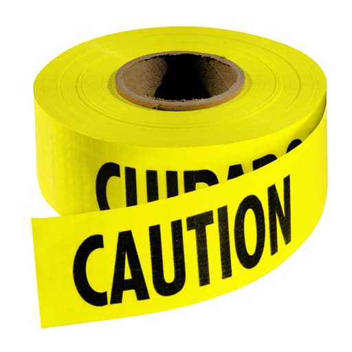 Milwaukee Tool - Empire 77-1002 Yellow 'CAUTION/CUIDADO' Barricade Tape, 1000ft Roll