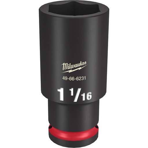 Milwaukee Tool - Milwaukee 49-66-6231 SHOCKWAVE™ Impact Duty™ 1-1/16" Deep 6-Point Socket, 1/2" Drive