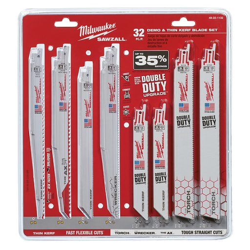 Milwaukee Tool - Milwaukee 49-22-1132 32pc Mega SAWZALL® Blade Assortment Set
