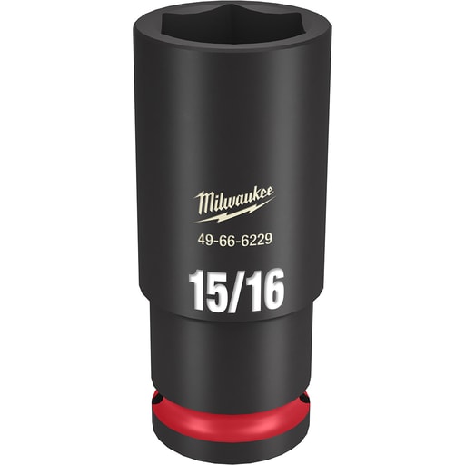Milwaukee Tool - Milwaukee 49-66-6229 SHOCKWAVE™ Impact Duty™ 15/16" Deep 6-Point Socket, 1/2" Drive