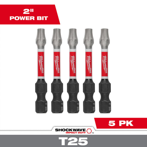 Milwaukee Tool - Milwaukee 48-32-4685 SHOCKWAVE™ 2" Impact Torx® T25 Power Bits (5 Pack)