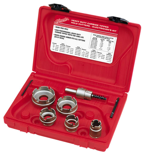 Milwaukee Tool - Milwaukee 49-22-8310 7pc Electrician's Sheet Metal Carbide Cutter Kit