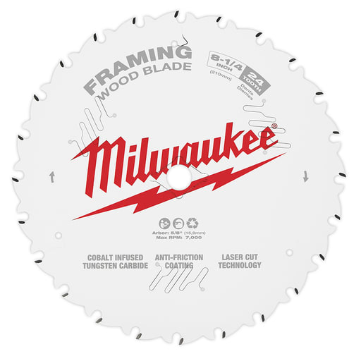 Milwaukee Tool - Milwaukee 48-40-0820 8-1/4" 24T Framing Circular Saw Blade
