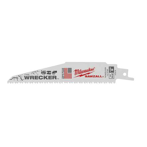 Milwaukee Tool - Milwaukee 48-00-5701 The Wrecker™ Multi-Material SAWZALL® Blade 6" 7/11TPI 5 pk