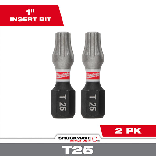 Milwaukee Tool - Milwaukee 48-32-4436 SHOCKWAVE™ 2-Piece Impact Torx® T25 Insert Bits (3 Pack)