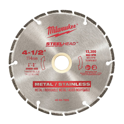 Milwaukee Tool - Milwaukee 49-93-7805 4-1/2" STEELHEAD Diamond Cut-Off Blade