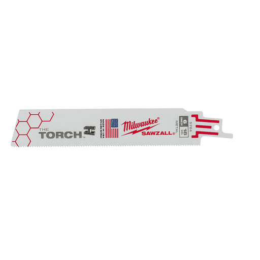 Milwaukee Tool - Milwaukee 48-00-5784 6" x 18-TPI TORCH™ SAWZALL® Carbide Blade, Rigid Conduit/Strut (5/Pack)