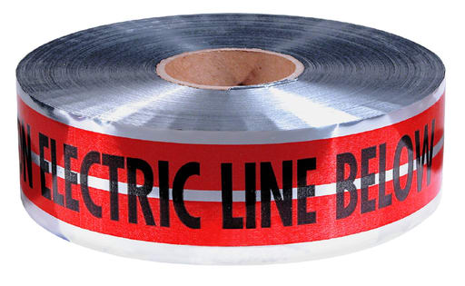 Milwaukee Tool - Empire 31-107 'Caution Electric Line Below' MAGNATEC® Detectable Magnetic Tape, 3" x 1000ft