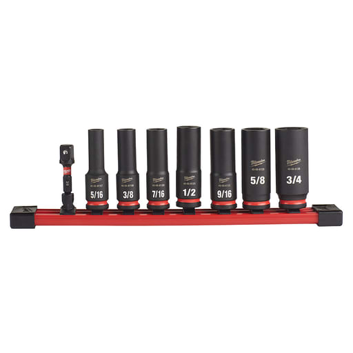 Milwaukee Tool - Milwaukee 49-66-7024 8PC SHOCKWAVE Impact Duty 3/8IN Drive SAE Deep 6 Point Socket Set