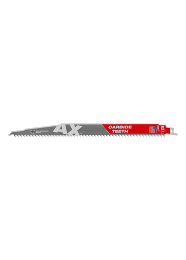 Milwaukee Tool - Milwaukee 48-00-5227 12" x 5-TPI The Ax™ SAWZALL™&nbsp; Carbide Blade, Nail-Embedded Wood (1/Pack)