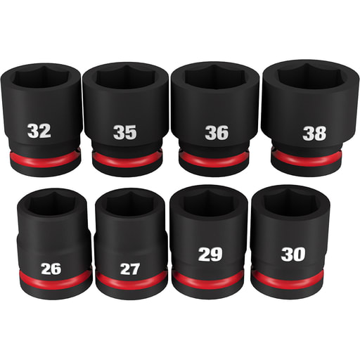 Milwaukee Tool - Milwaukee 49-66-7019 8pc SHOCKWAVE™ Impact Duty 3/4" Drive Metric Standard 6-Point Socket Set