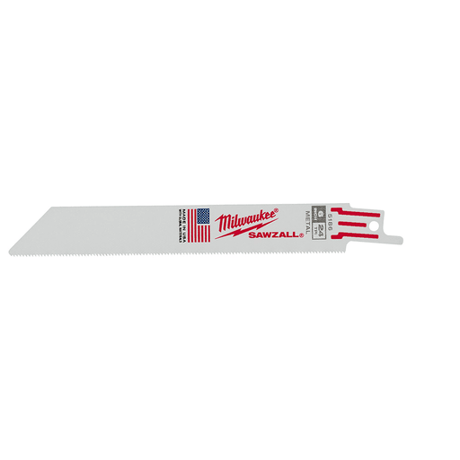 Milwaukee Tool - Milwaukee 48-00-5186 6" x 3/4" x .035" x 24TPI SAWZALL® Blade, Metal Cutting (5/Pack)