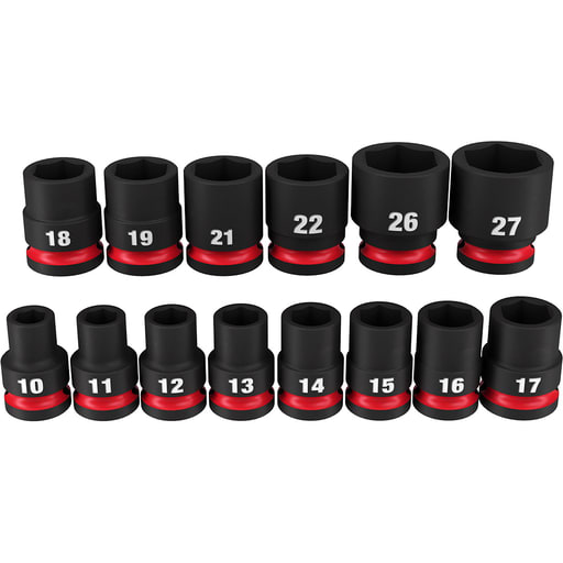 Milwaukee Tool - Milwaukee 49-66-7013 14pc SHOCKWAVE™ Impact Duty 1/2" Drive Metric Standard 6-Point Socket Set