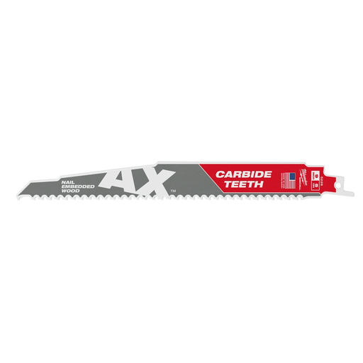 Milwaukee Tool - Milwaukee 48-00-5326 9" x 5-TPI AX™ SAWZALL® Carbide Blade, Nail-Embedded Wood (3/Pack)