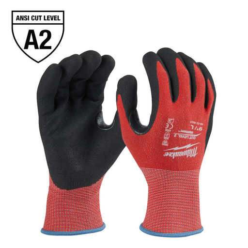 Milwaukee Tool - Milwaukee 48-22-8927 Cut Resistant Nitrile Dipped Gloves, ANSI Cut Level 2 - Large (1pr)