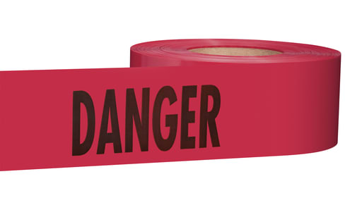 Milwaukee Tool - Empire 71-1004 Economy Grade Red 'DANGER' Barricade Tape, 1000ft Roll
