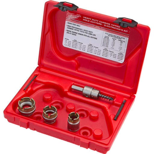 Milwaukee Tool - Milwaukee 49-22-8300 5pc Electrician's Sheet Metal Carbide Cutter Kit