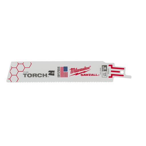 Milwaukee Tool - Milwaukee 48-00-5782 6" x 14-TPI TORCH™ SAWZALL® Carbide Blade, Sch80/Angle Iron (5/Pack)
