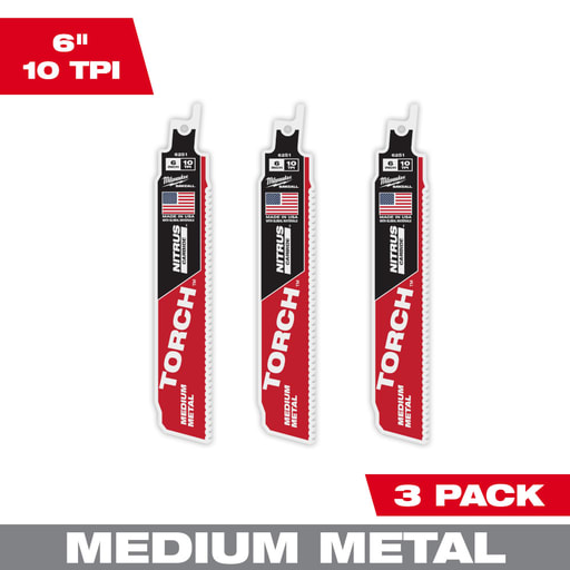Milwaukee Tool - MILW 48-00-6351 3PK 6" 10TPI NITRUS