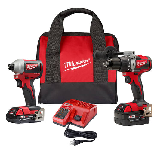 Milwaukee Tool - Milwaukee 2893-22 M18™ Brushless Hammer Drill/Impact Combo Kit