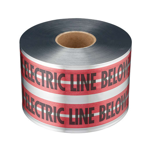 Milwaukee Tool - Empire 31-109 'Caution Electric Line Below' MAGNATEC® Detectable Magnetic Tape, 6" x 1000ft