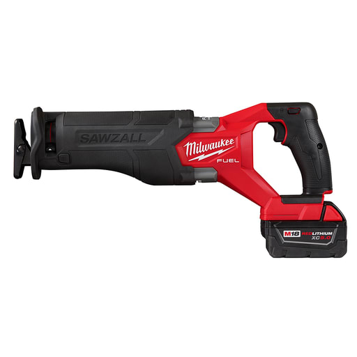 Milwaukee Tool - Milwaukee 2821-22 M18 FUEL™ SAWZALL® Reciprocating Saw Kit w/ Charger & Batteries