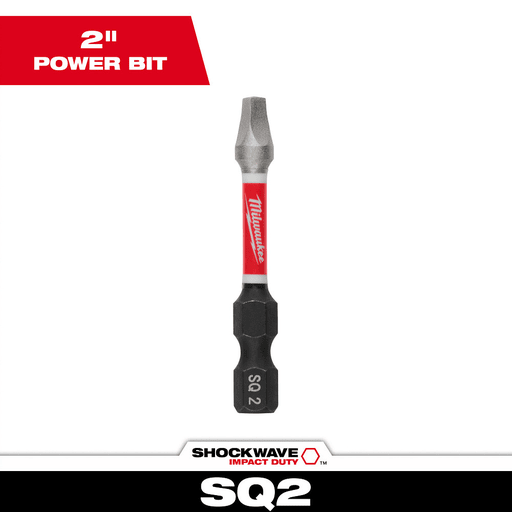 Milwaukee Tool - Milwaukee 48-32-4472 SHOCKWAVE™ 2" Impact Square Recess #2 Power Bit