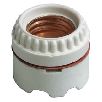 Leviton Mfg Co - Leviton 9350 250 Volt 660 W White Porcelain Ring Mount 2-Piece 1-Circuit Keyless Medium Incandescent Lampholder