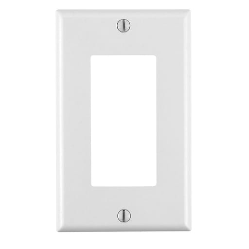 Leviton Mfg Co - Leviton 80401-W 1-Gang Decora Wallplate, Thermoset, White