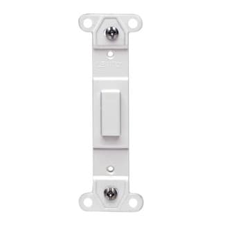 Leviton Mfg Co - Leviton 80700-W White Nylon No Hole Blank Toggle Wallplate Adapter