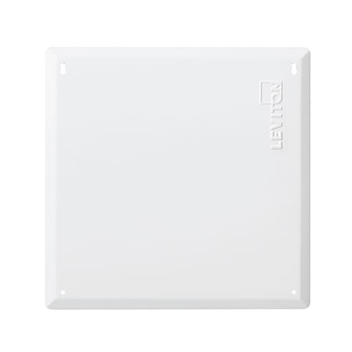 Leviton Mfg Co - Leviton 47605-14C 14" Structured Media Flush Mount Cover, 15.32" H x 15.62" W x 0.20" D, Metal, White