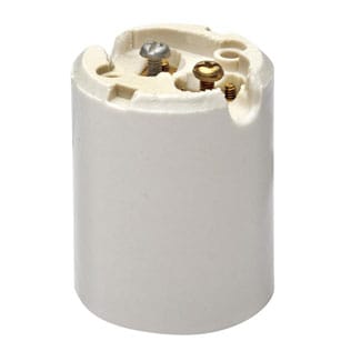 Leviton Mfg Co - Leviton 8694 600 Volt 1500 W White Porcelain Lock Nut Mount 1-Piece 1-Circuit Keyless Mogul Incandescent Lampholder