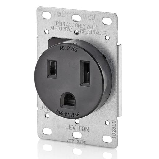 Leviton Mfg Co - LEV 5374-S00 EB SHALLOW SGL REC 2P