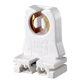 Leviton Mfg Co - Leviton 13353-N 660 W White Thermoset Slide-On Medium Bi-Pin Standard Fluorescent Lampholder