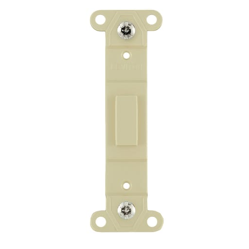 Leviton Mfg Co - Leviton 80700-I Ivory Nylon No Hole Blank Toggle Wallplate Adapter