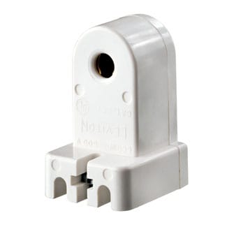 Leviton Mfg Co - Leviton 467 600 Volt 660 W White Thermoset Slide-On Pedestal 1-Pin Standard Fluorescent Lampholder