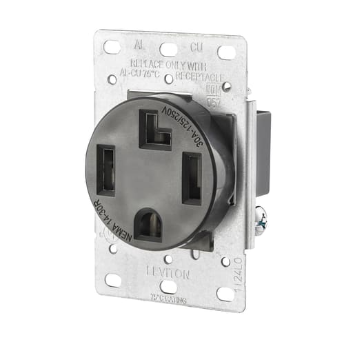 Leviton Mfg Co - LEV 278-S00 EB IG SHALLOW SGL REC 3