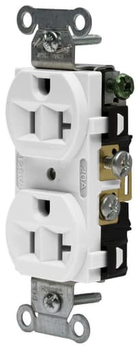 Hubbell Wiring Device - HWDK 5362AW RCPT, DUP SB, HUBPRO, 2